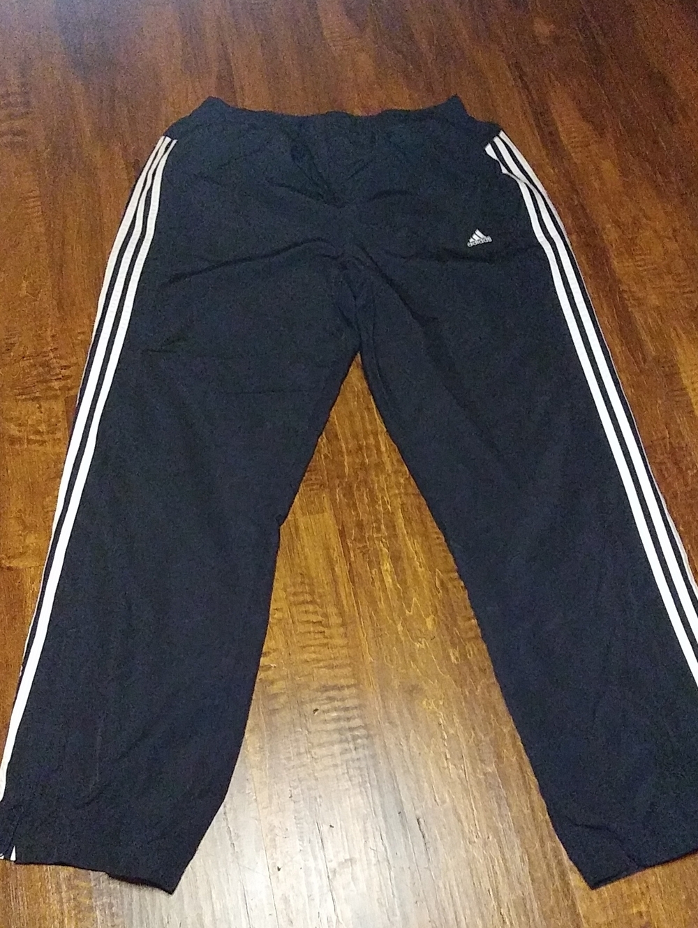 adidas Black Joggers with White Side Stripes